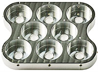 EM-Tec Versa-Plate H121 SEM sample holder 150x150mm with 121 M4 threaded holes and 5 brackets