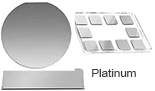 Nano-Tec platinum coated silicon and Glas substrates