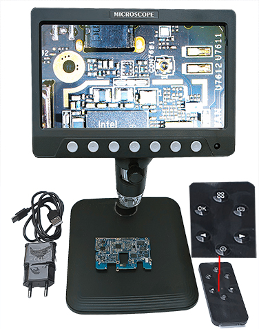 Micro-Tec DM330 Corless Digital Microscope with 7”  screen and battery