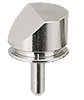45 degree angled SEM pin stub Ø12.7 diameter standard pin, aluminium