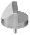 45/90 degree angled SEM pin stub Ø25.4 diameter standard pin, aluminium