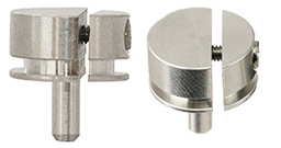 EM-Tec PS6 mini split pin stub vise clamp 0-6mm, Ø12.7x7.2mm, pin