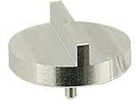 Double 90 degree angled SEM pin stub Ø32mm diameter, standard pin, aluminium