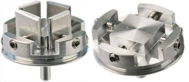 EM-Tec PS44 quad vise stub holder for 4 samples from 0-4mm, pin
