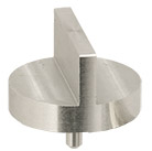 Double 90 degree angled Zeiss pin stub Ø25.4 diameter, short pin, aluminium