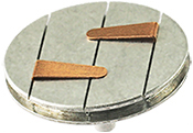 EM-Tec  LPS25 Low Profile S-Clip SEM sample holder, two standard clips  on a Ø25.4mm pin stub