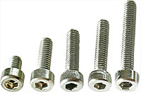 EM-Tec M2.5C set of socket cap screws M2.5, stainless steel AISI 304:<br><br> 10 each M.5 x 4mm, 10 each M2.5 x 8mm, 10 each M2.5 x 10mm, 10 each M2.5 x 12mm & 10 each M2.5 x 16mm