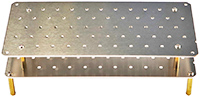 EM-Tec Save-Storr dual perforated shelf with 2 x 25mm height, aluminium