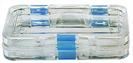 Micro-Tec M42 clear plastic membrane box, hinged, 100x60x22mm