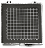 Micro-Tec GB44AS gel carrier box, clear lid/ anti-static black ABS base, 130x120x14mm