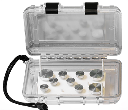 EM-Tec SSH11 super strong clear polycarbonate box for 11 x Ø15mm or 8 x Ø25mm Hitachi stubs with M4 threaded hole