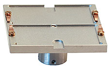 RPT Adapter plate holder for 2x geological slides up to 48x28mm, mounted on central spindle