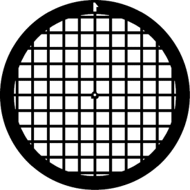 Gilder G100 TEM grid, standard 100 square mesh, 205 μm hole, 45 μm bar