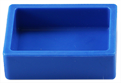Micro-Tec MC75 large rectangular blue silicone embedding mold, 75x50x20mm