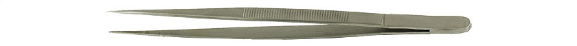 Value-Tec 610.MS industrial strong tweezers, style 610, straight serrated pointed tips, 150mm, magnetic stainless steel