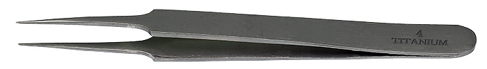 50-014640.jpg Value-Tec 4.TT fine titanium tweezers, style 4, fine pointed tips