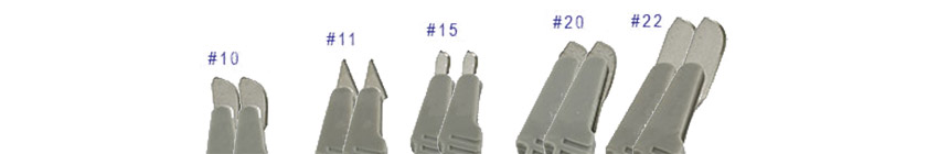 52-004129-scalpels-set.jpg Micro-Tec disposable carbon steel scalpels set with plastic handle contains 2x #10/11/15/20/22, sterile