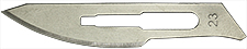 52-004223.jpg Micro-Tec scalpel blade #23 to fit handle No.4, carbon steel, sterile