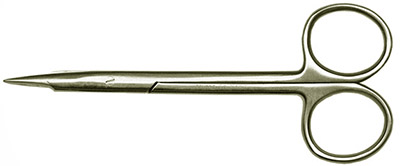 52-004330.jpg EM-Tec N11 microscopy lab scissors, narrow sharp tips, straight, 110mm, 410 st. st.