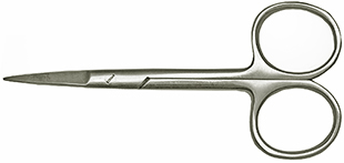 52-004369.jpg EM-Tec F9 Iris scissors, fine sharp tips, straight, 90mm, 410 st. st.
