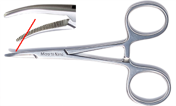 52-007510.jpg EM-Tec MM10C baby micro mosquito locking forceps, 10 cm, curved tip