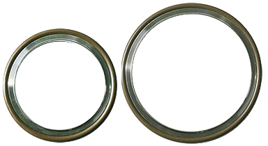 EM-Tec ISO Zentrierring, Edelstahl 304 mit Viton O-Ring, ohne Außenring