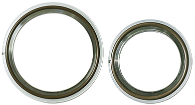 EM-Tec ISO Zentrierring, Edelstahl 304 mit Viton O-Ring und Aluminium Außenring