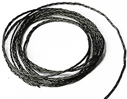 High purity carbon fiber thread grade CT4 for carbon evaporation, Ø0.8mm, 0.4g/m