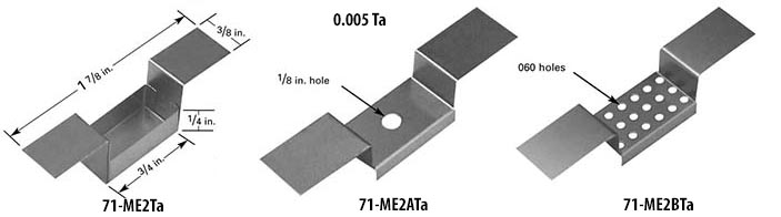 Micro-Electronics evaporation source ME2, Tantalum 0.005 Inch/0.127mm