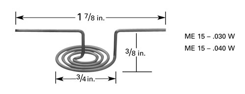 Micro-Electronics evaporation filament source ME15, Tungsten