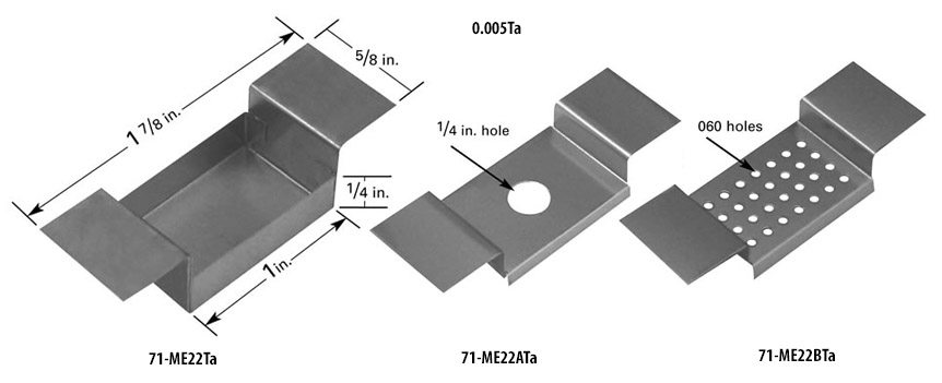 Micro-Electronics evaporation source ME22, Tantalum 0.005 Inch/0.127mm