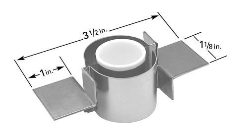 Shielded crucible heater CH-12 for crucible C5, 89mm L x 29mm W, Tungsten