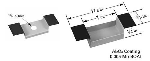 Alumina coated tantalum Micro-Electronics evaporation source ME22
