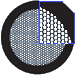 EM-Tec TEM hexagonal mesh support grids, 270 Mesh, 62x75 μm hole, 24 μm bar